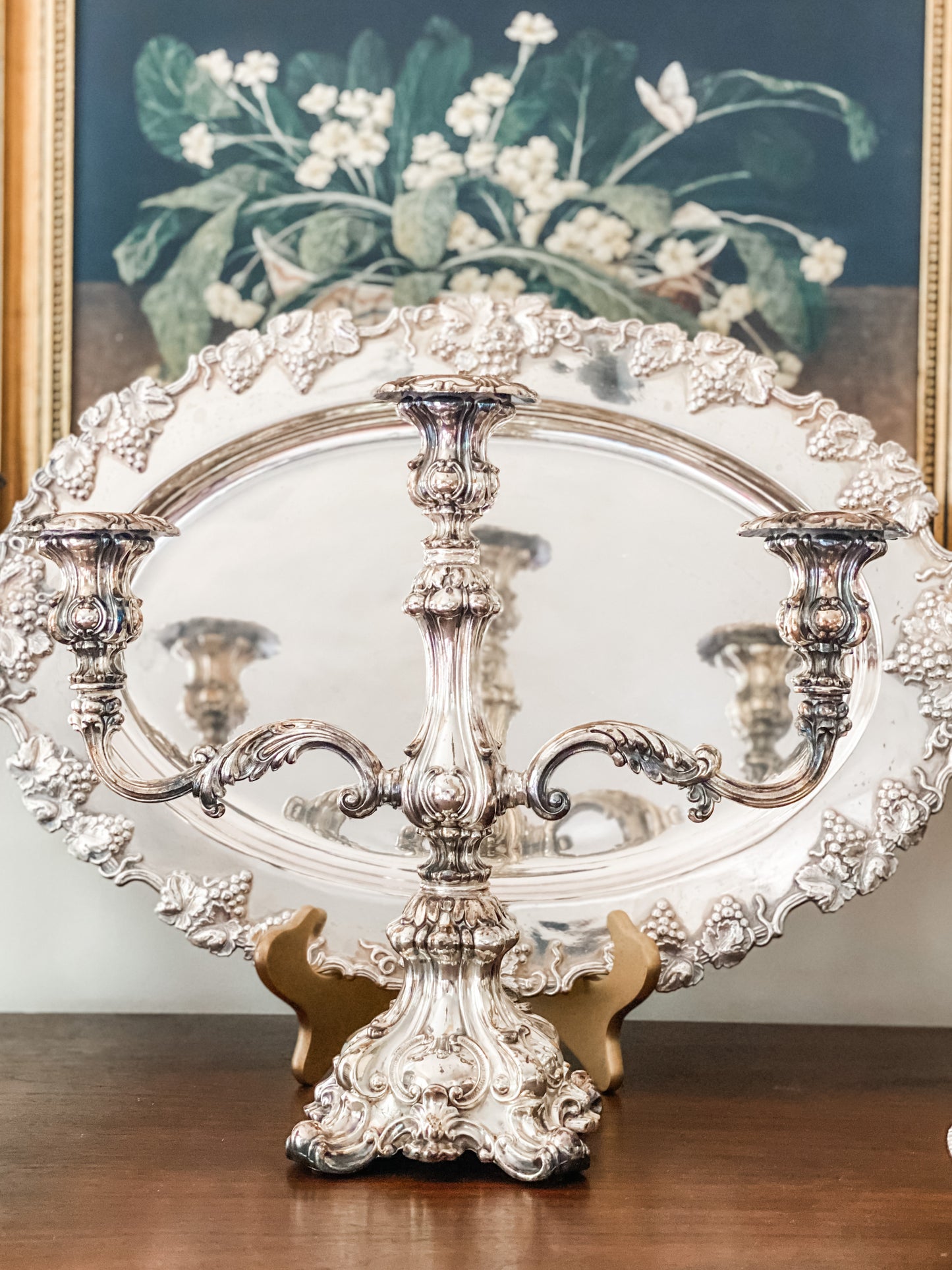 Exquisite Silver Plated Candelabra