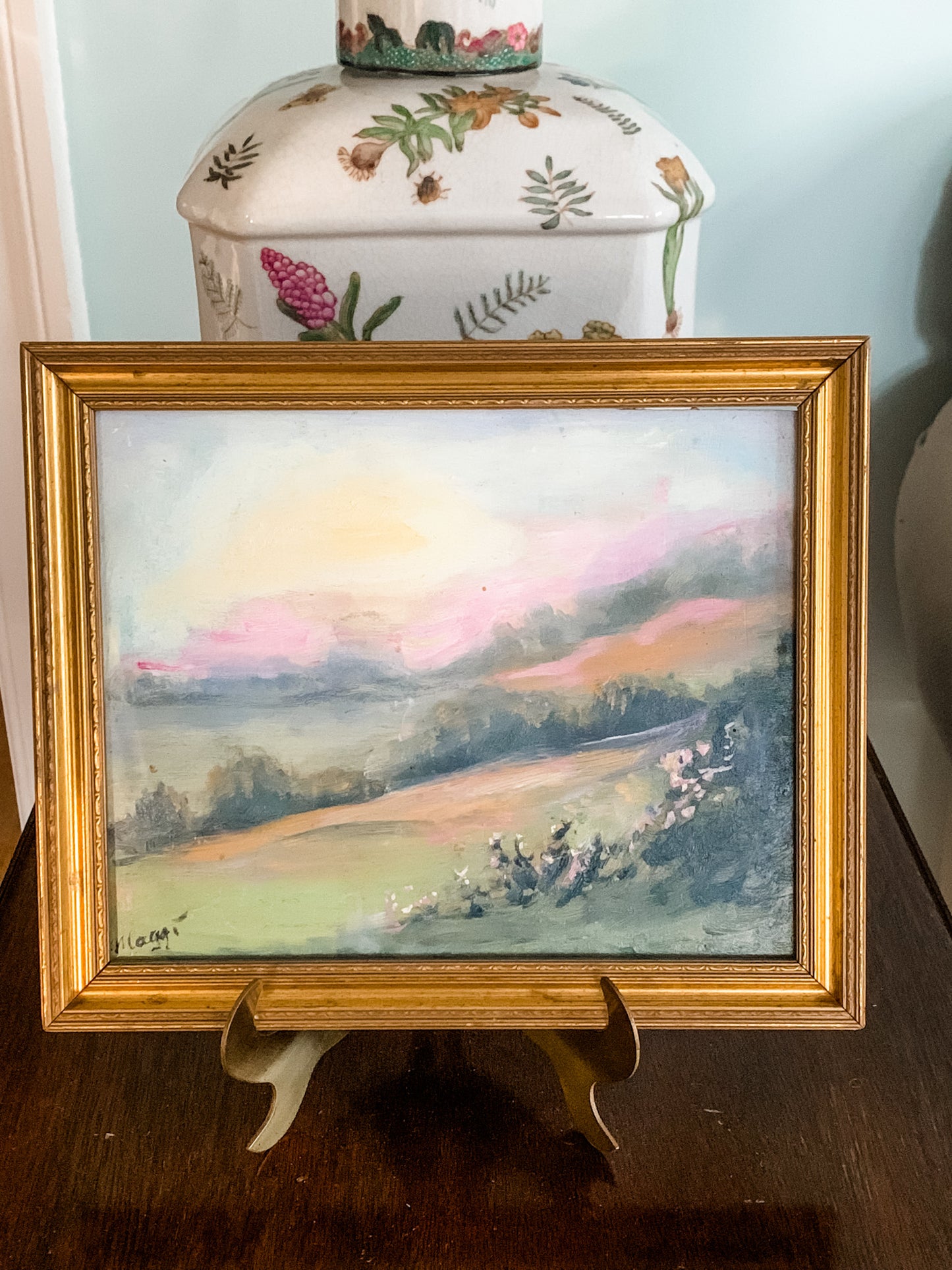 Charming Original Oil Painting of Countryside