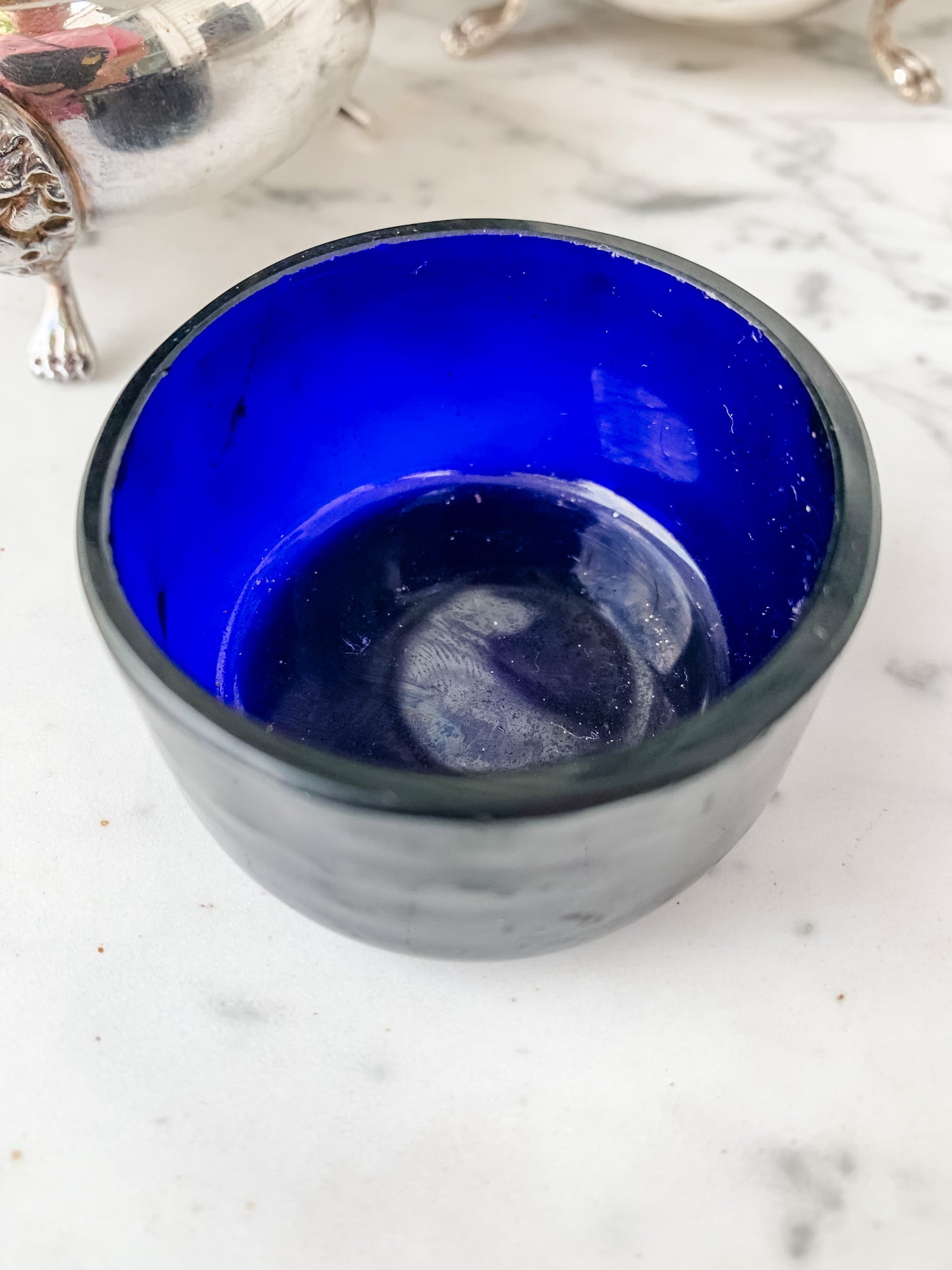 2 Antique English Salt Cellars with Spoons and Trays