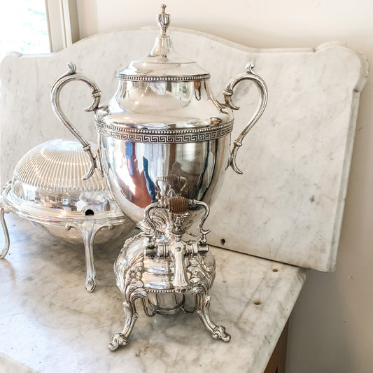 Stunning Antique Silver Beverage Dispenser