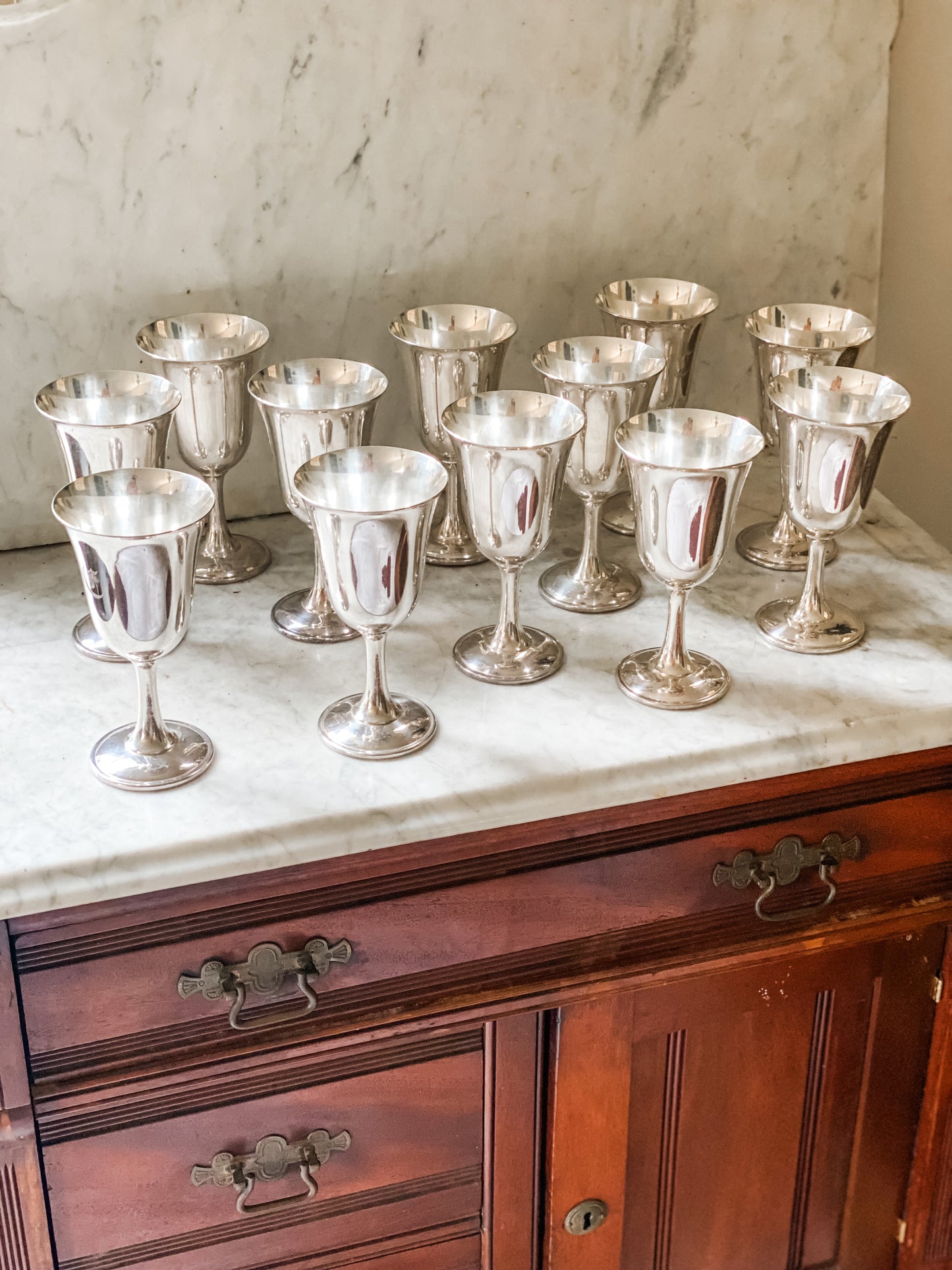 12 Exceptional Silver Wine Goblets