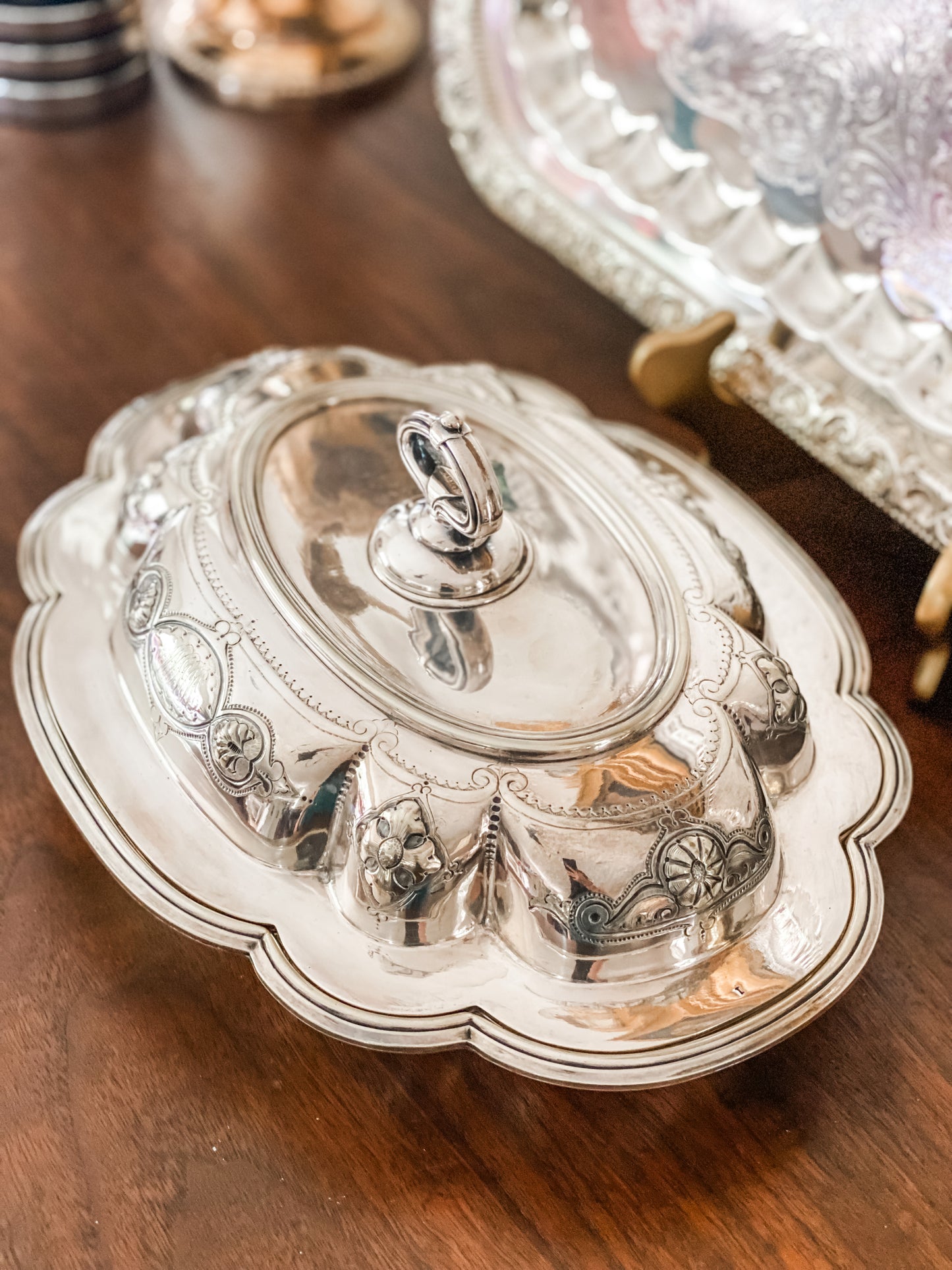 Gorgeous Antique Covered Dish